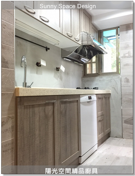 台北文山區政大二街鄉村風廚具完工全景