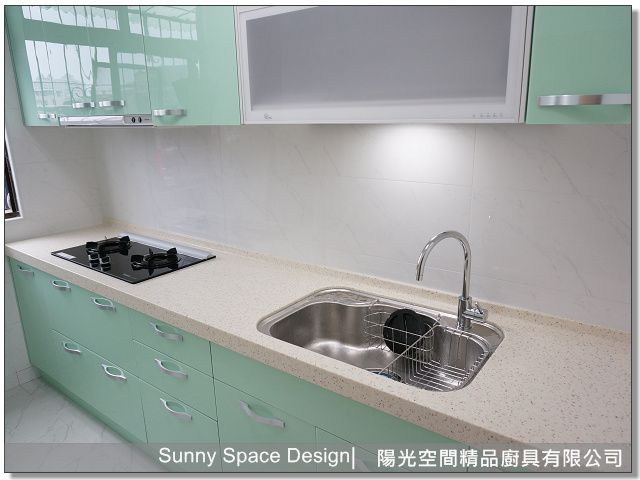 糖果色人造石檯面細節