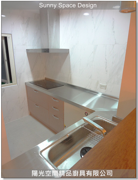 桃園中壢L型不鏽鋼廚具完工全景