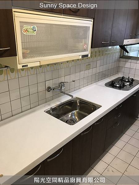 台北龍江路一字型廚具下櫃更新完工照