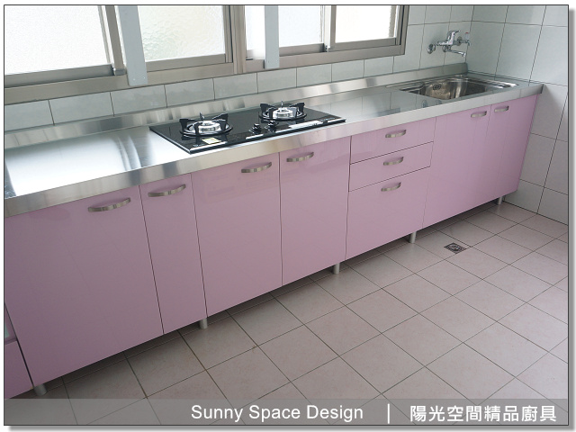 桃園龜山集美街一字型不鏽鋼檯面廚具完工全景