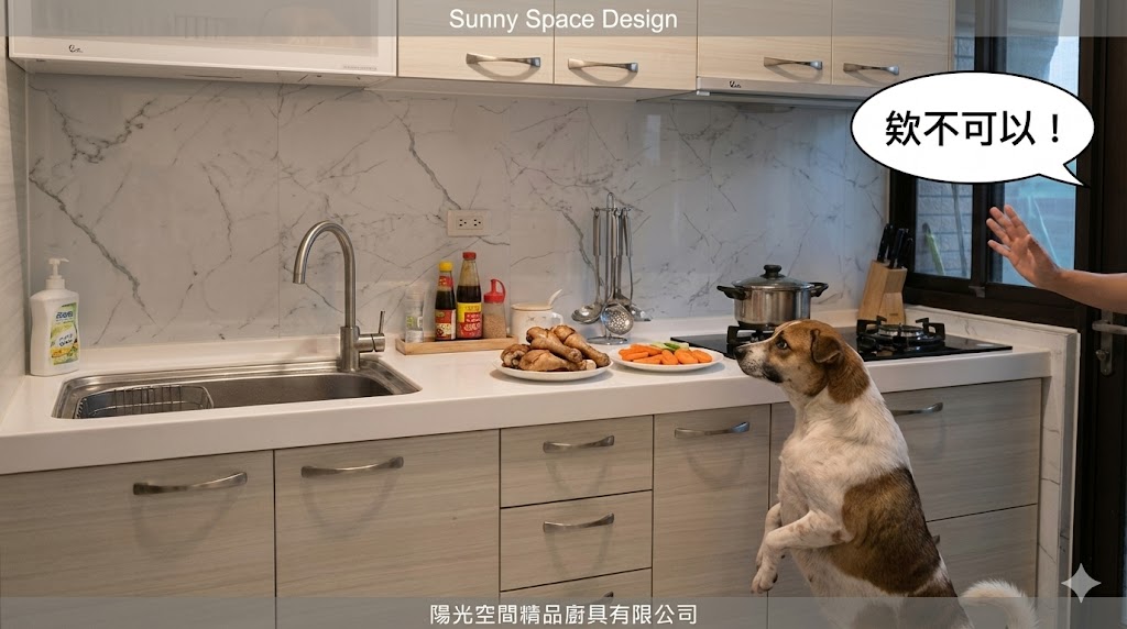 台北吳興街一字型美耐板廚具完工照