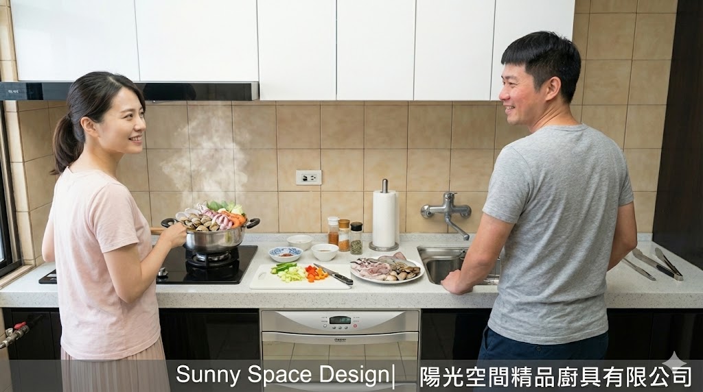 中和興南路一字型廚具完工照