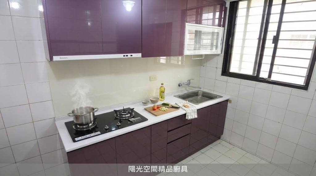 信義松仁浪漫紫廚房 × 水晶門板 × 不銹鋼桶身