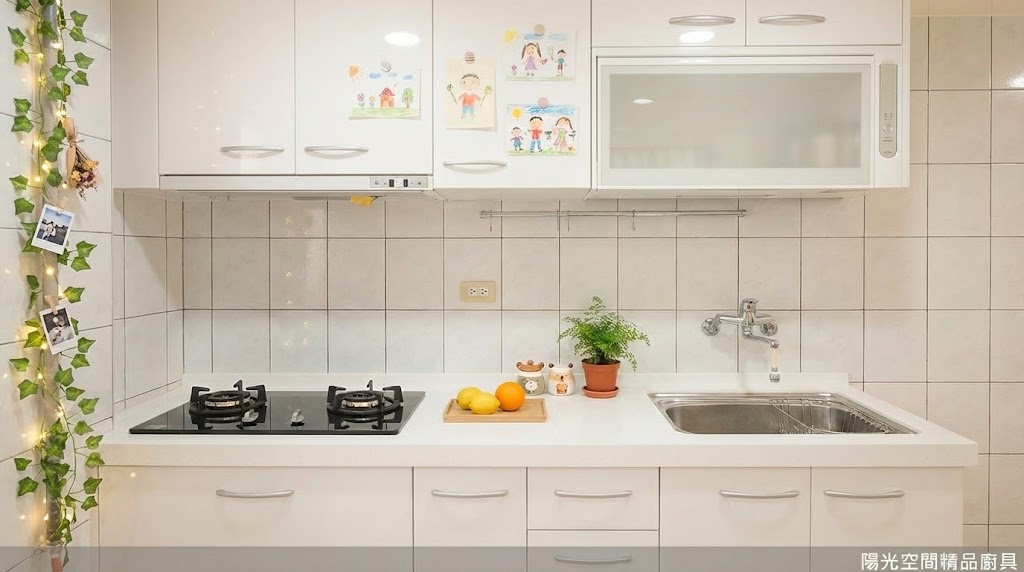 基隆麥金路白色結晶鋼烤廚具完工照