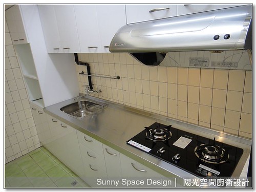 桃園中壢一字型廚具全景