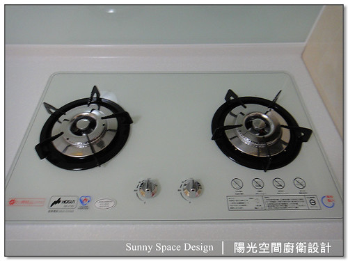 豪山白玻雙口爐與烤漆玻璃