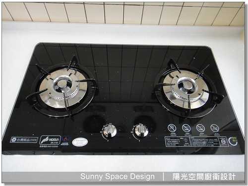 豪山 SB-2182 雙口瓦斯爐與隱藏式油煙機