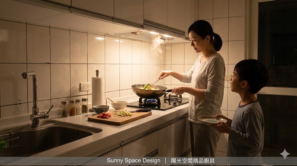 基隆中山區復興路二字型廚具完工照