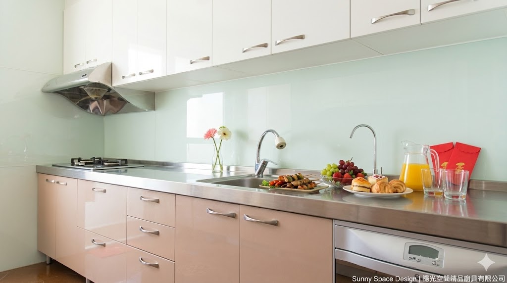 桃園桃鶯路不銹鋼一字型廚具完工照