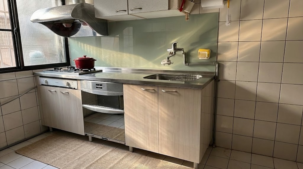 土城老屋翻新不鏽鋼廚具 櫻花廚下飲水機 孝親廚房
