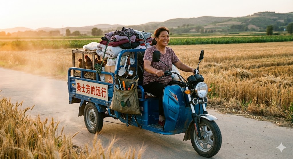 《廚房小說集》8 AI情境圖:麥子阿姨與她的遠行夢