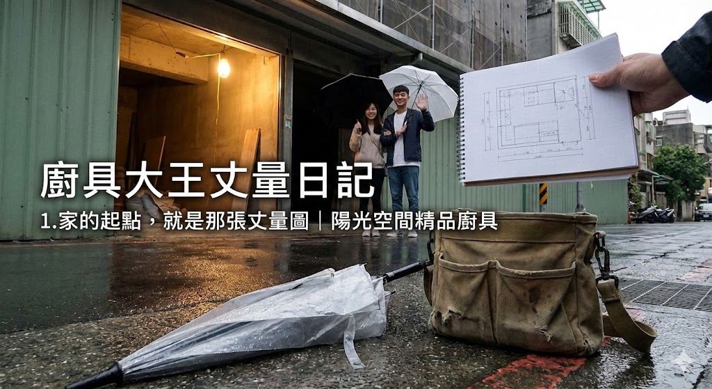 陽光空間廚具丈量日記:雨天的新婚夫妻工地,充滿對未來的期待