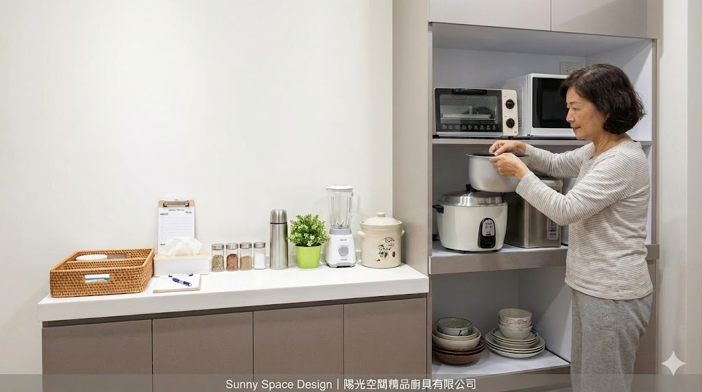 桃園龍潭渴望一路可可色L型廚具與邊櫃完工照