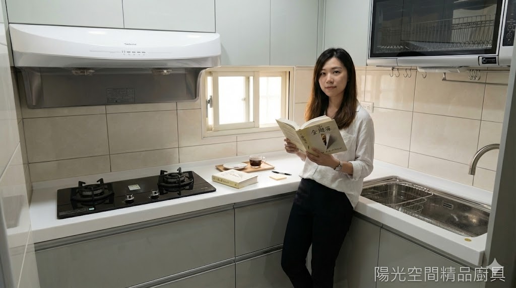 新莊西盛街L型淺灰文青風廚具完工照