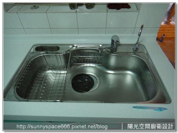 汐止L型蒂芬妮藍廚具全景