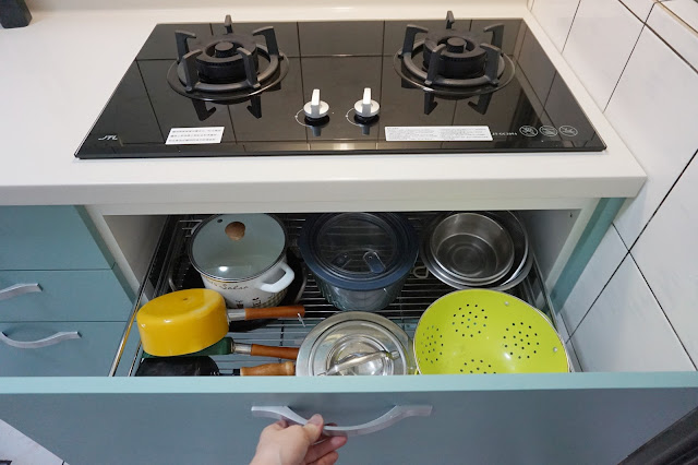 喜特麗瓦斯爐與檯面接合細節