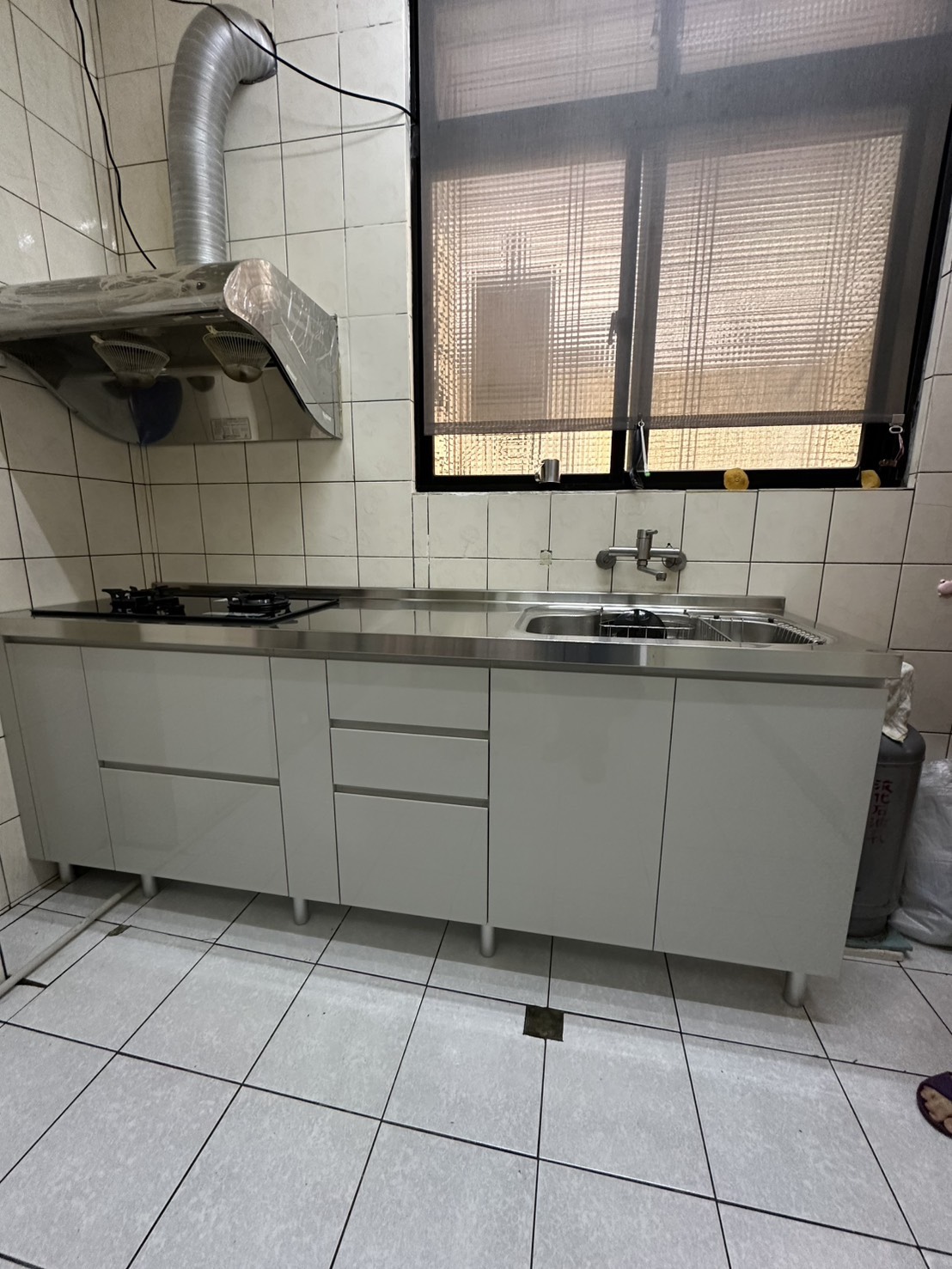 安康路217cm一字型廚具完工全景