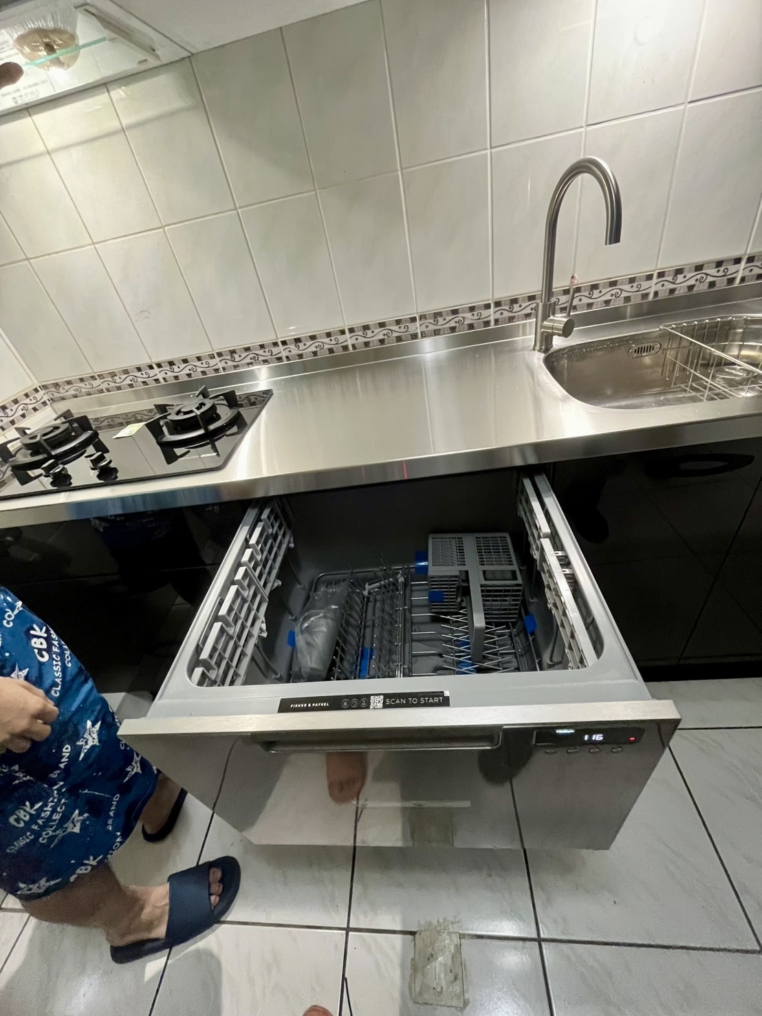 抽屜型洗碗機與下方收納抽屜