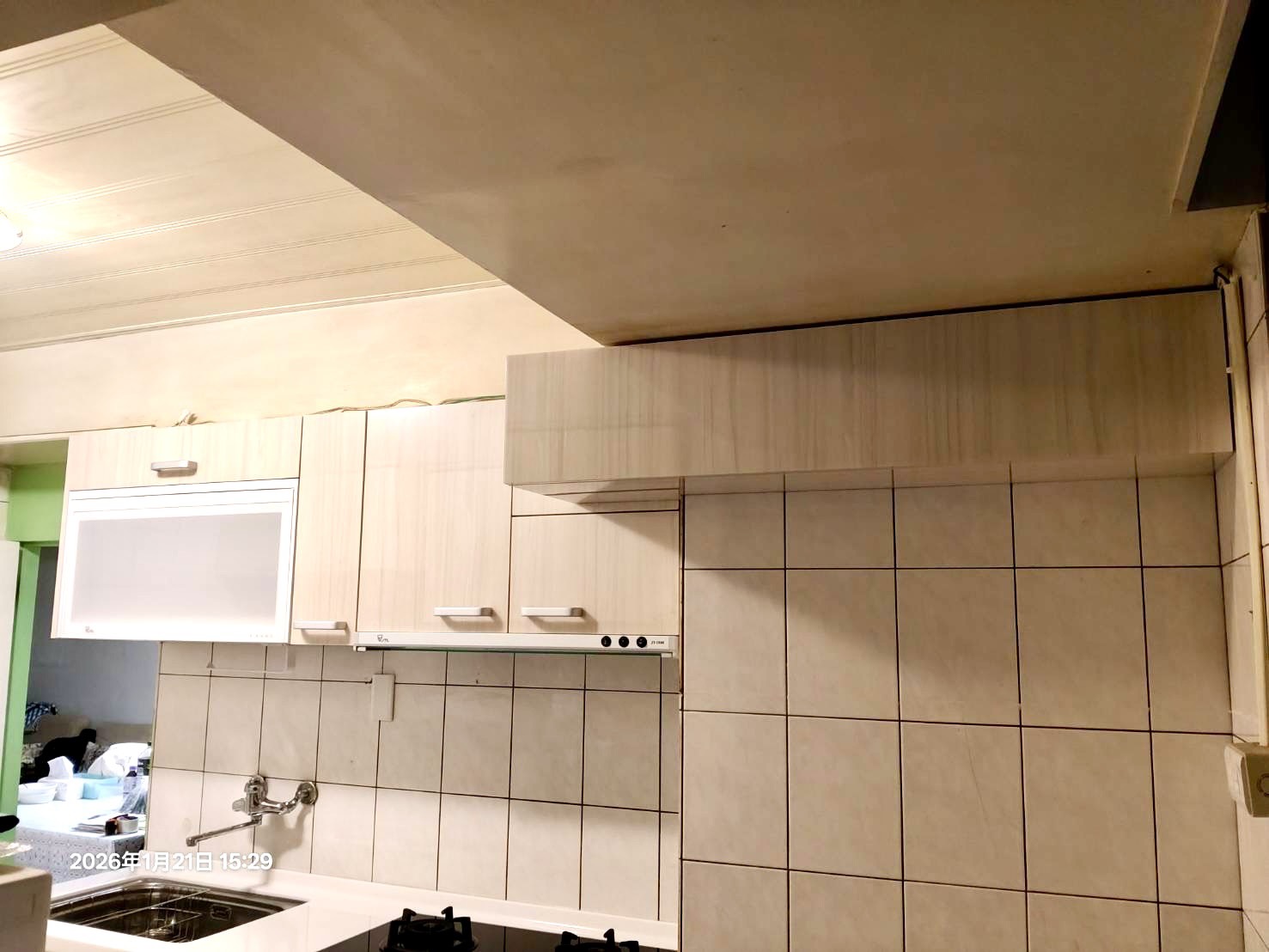 萬華區一字型廚房 喜特麗雙口玻璃爐配置